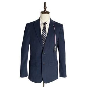 Tommy Hilfiger Sport Coat Men's 40 Long TH Flex Corduroy Lined Conrad Blue NEW